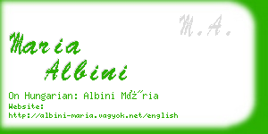 maria albini business card